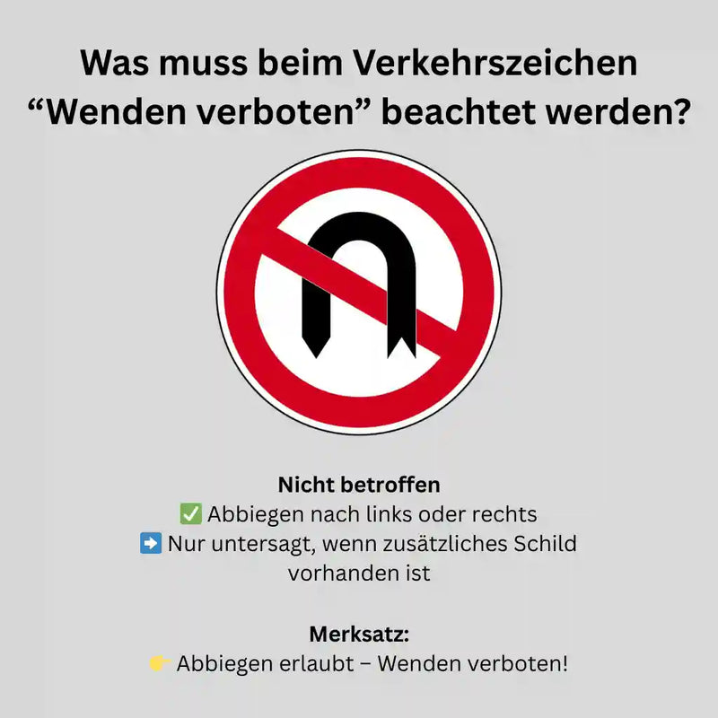 Verkehrszeichen "Verbot des Wendens" - VZ 272