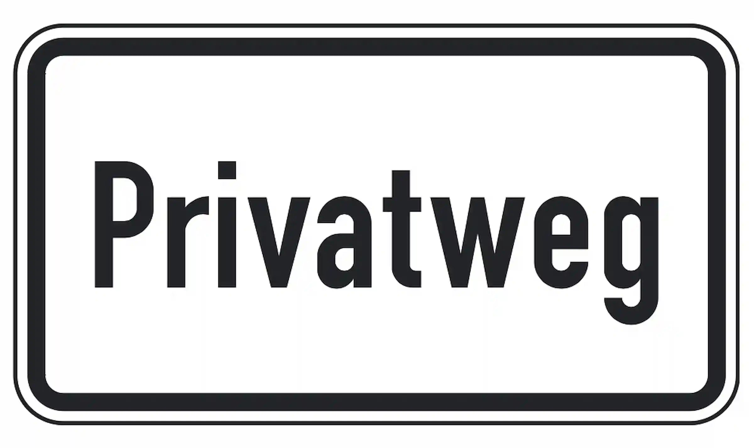 Hinweis auf ein Privatweg