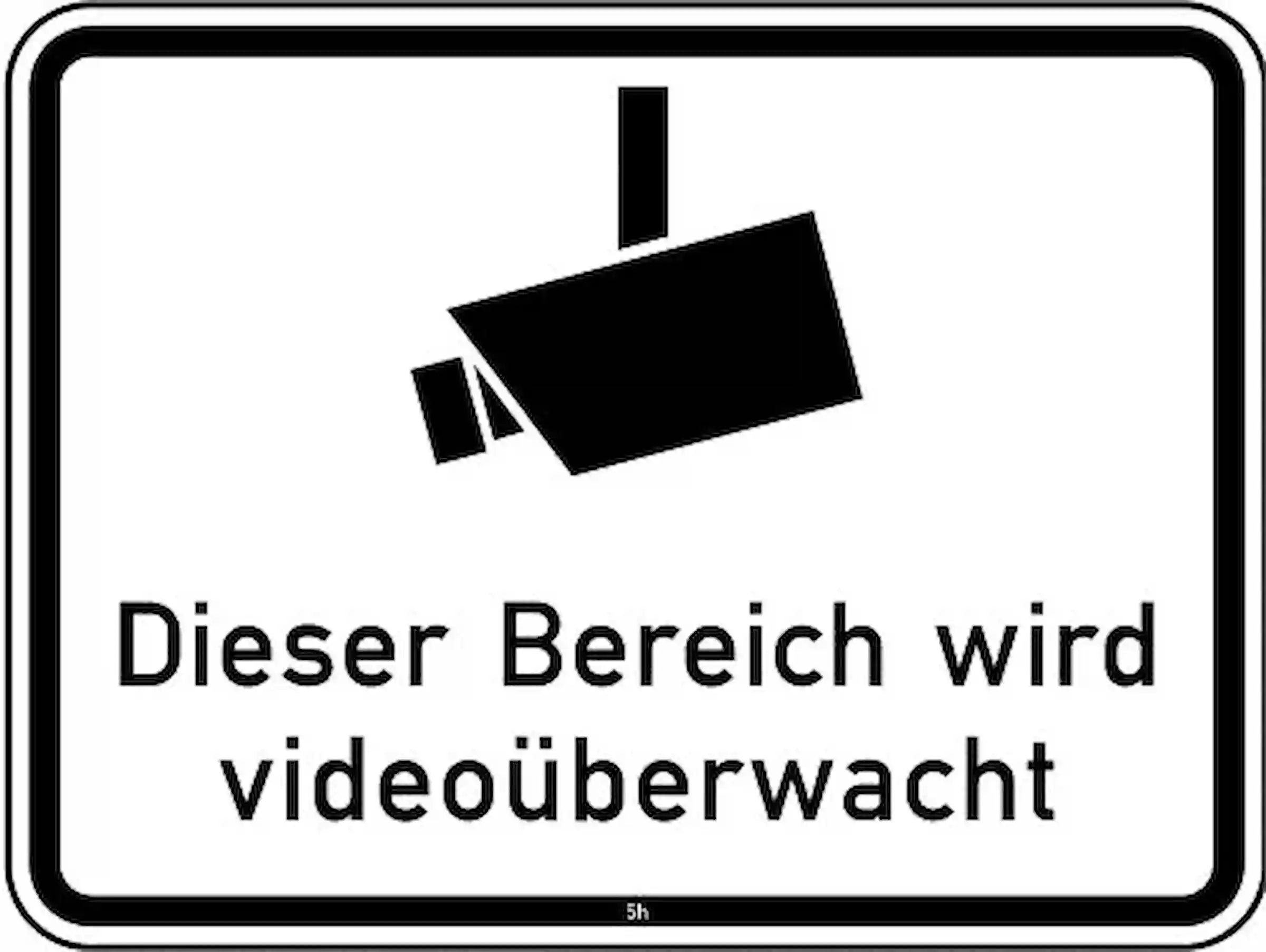 Verkehrszeichen "Kamerasymbol - Dieser Bereich wird videoüberwacht" - VZ 2842