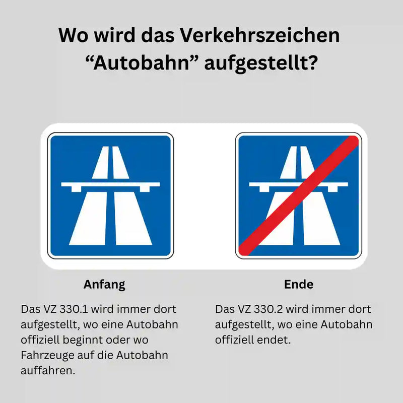 Verkehrszeichen "Autobahn" - VZ 330.1