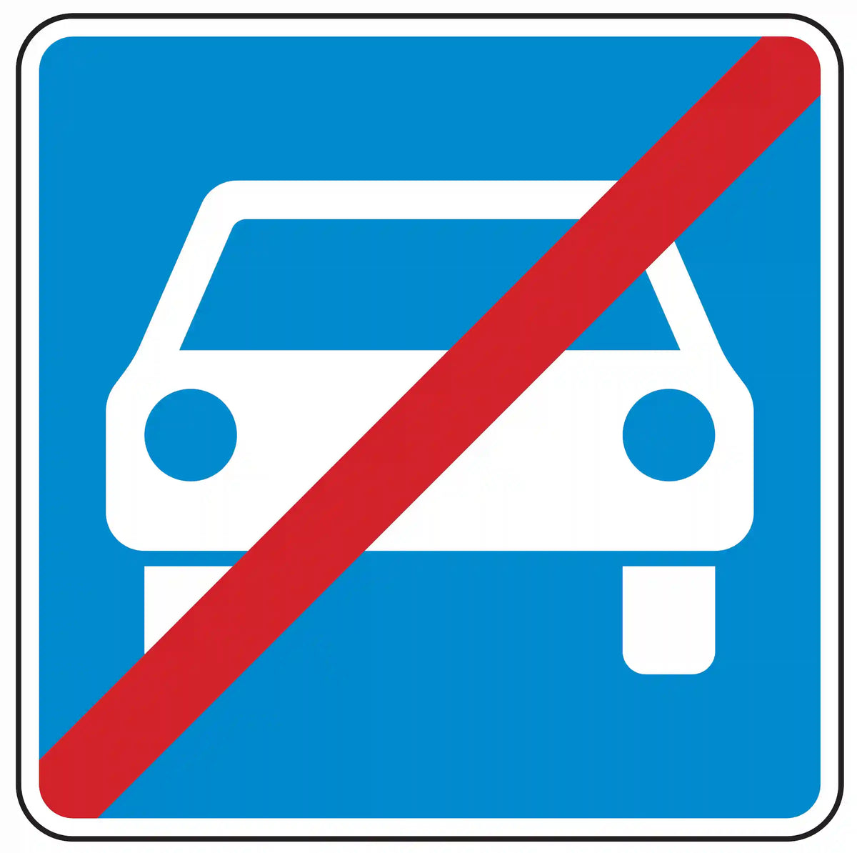 Verkehrszeichen 331.2: Ende der Kraftfahrstraße.