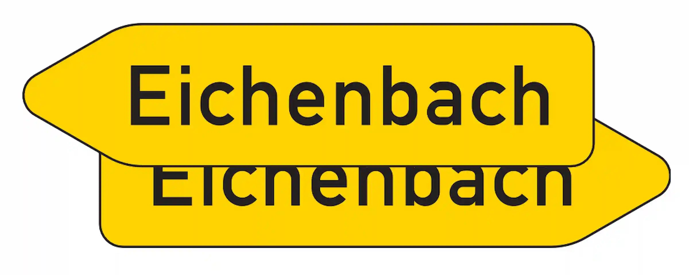 Verkehrszeichen "Pfeilwegweiser auf sonstigen Straßen mit geringer Verkehrsbedeutung, doppelseitig" - VZ 419-40