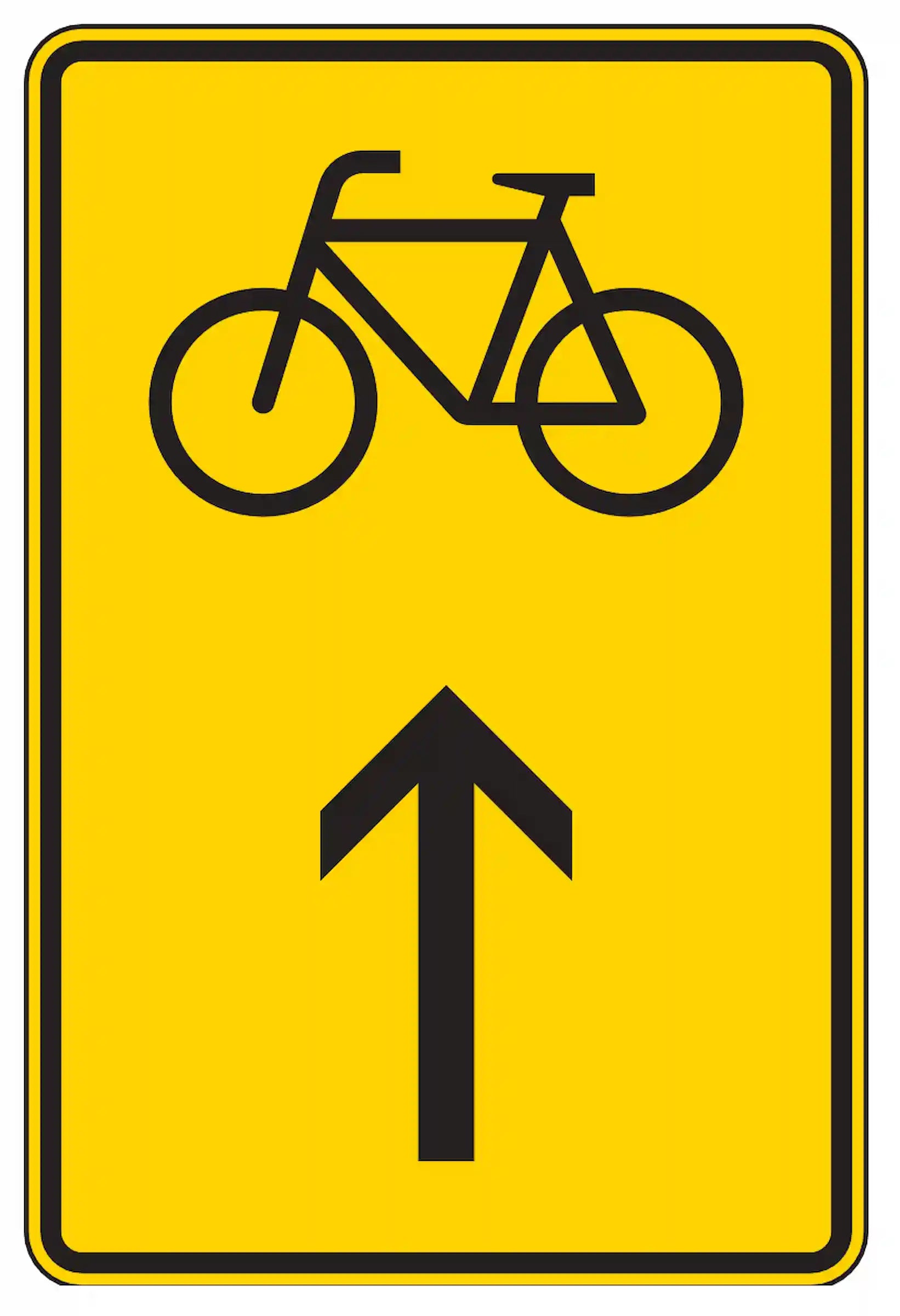 Verkehrszeichen 422-36: Umleitung für Radfahrer – geradeaus.