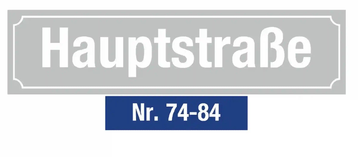 Legendenschild für Verkehrszeichen "Straßennamensschild" - VZ 437 (Universal)