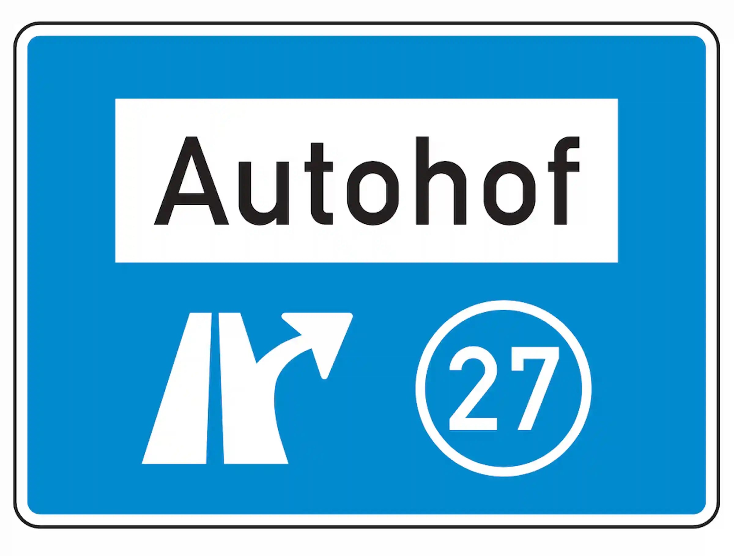 Verkehrszeichen 448.1 „Autohof“- VZ 448-10