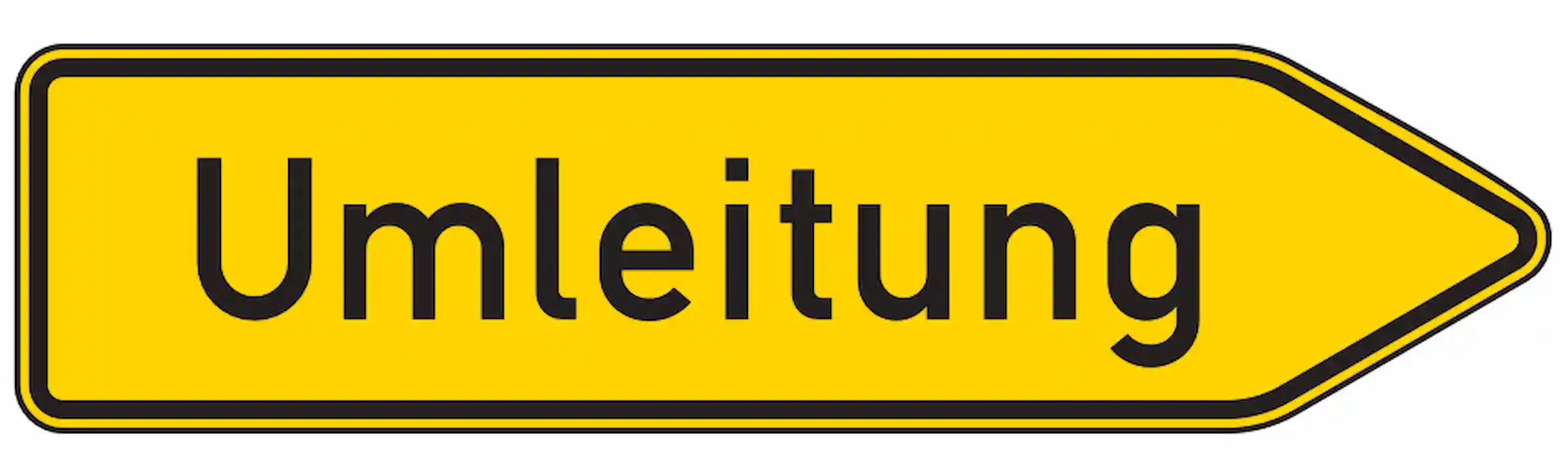 Verkehrszeichen "Umleitungswegweiser, rechtsweisend" - VZ 454-20