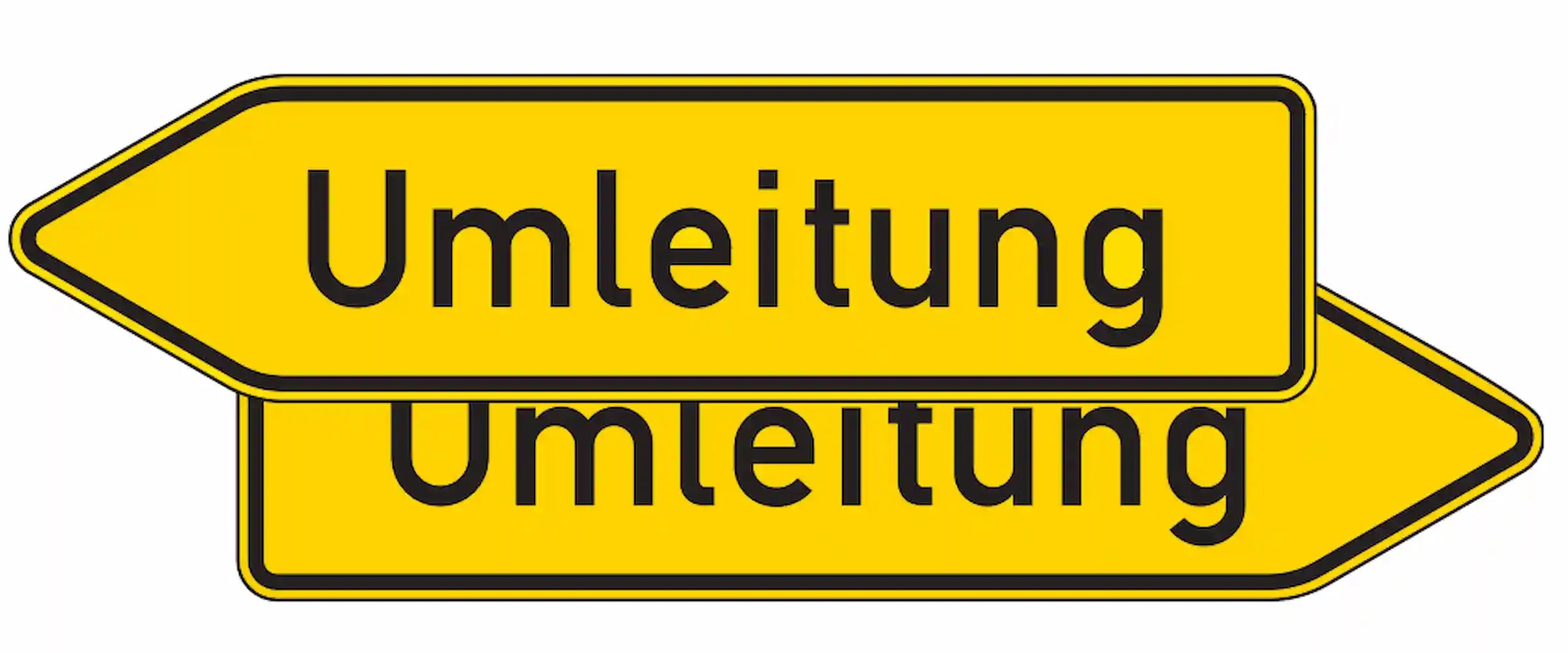 Verkehrszeichen "Umleitungsweiser, doppelseitig" - VZ 454-40