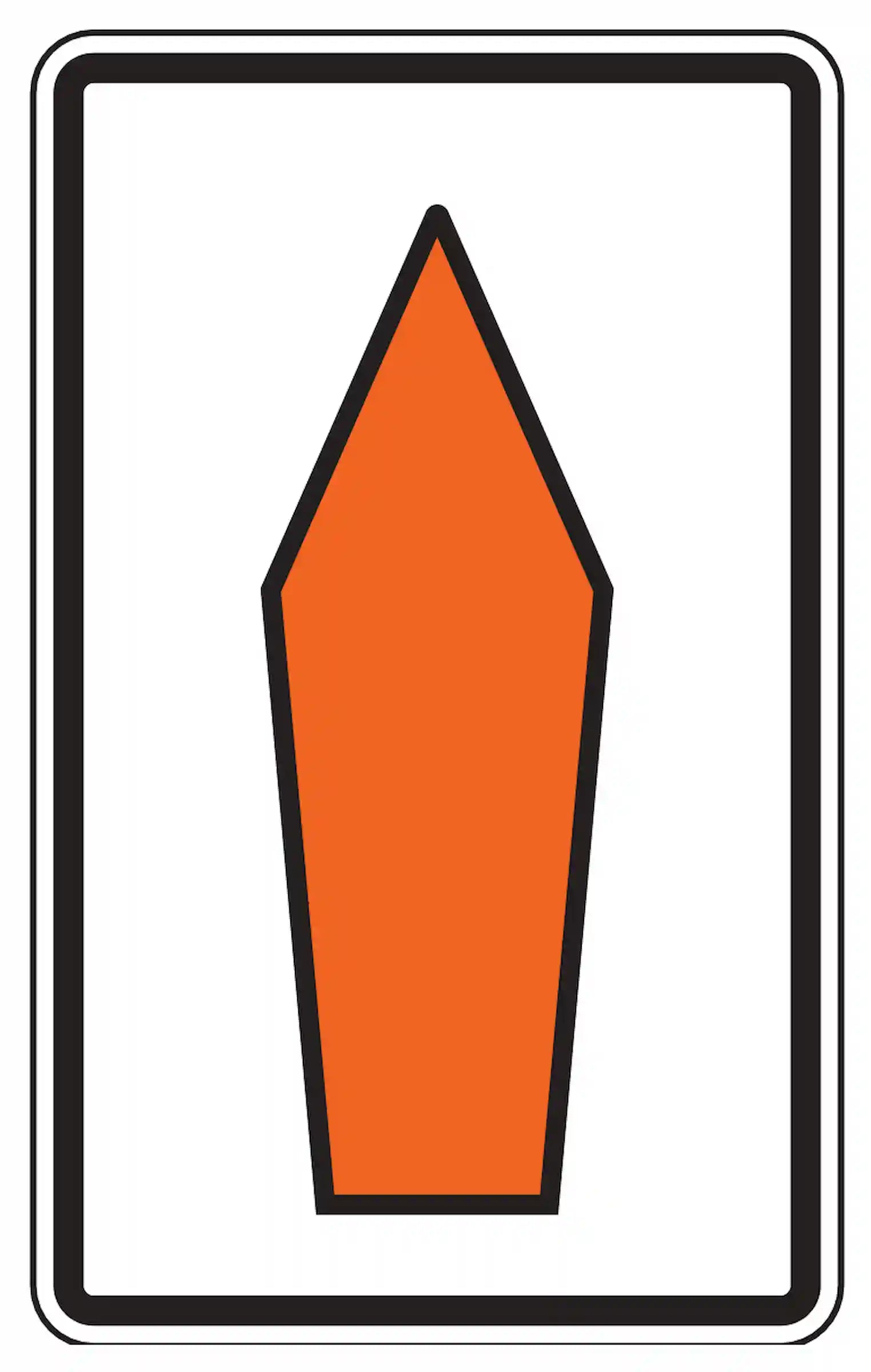 Verkehrszeichen 467.1-30 „Umlenkungspfeil (Streckenempfehlung) geradeaus“ - VZ 467.1-30