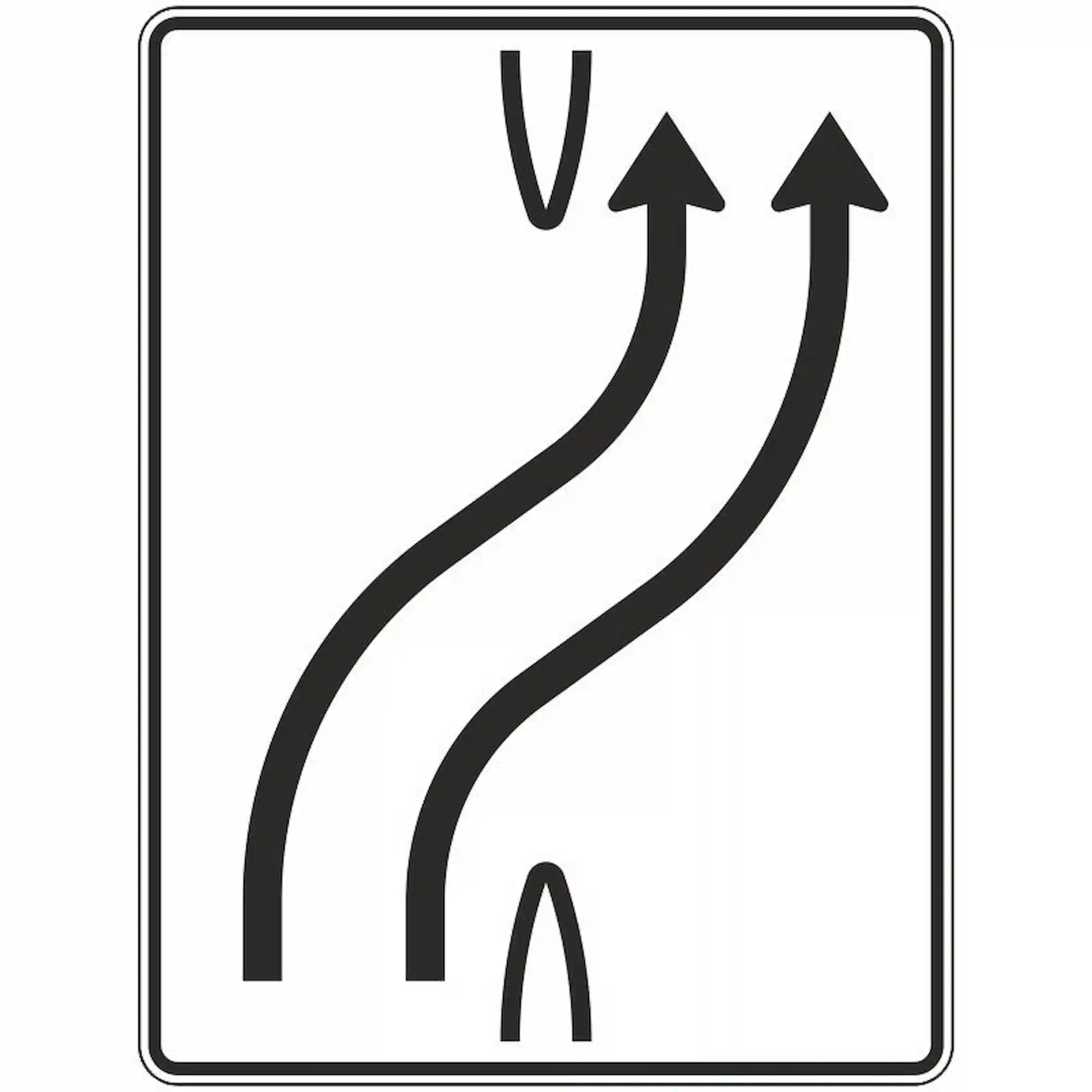 Verkehrszeichen 501-21 „Überleitungstafel“ - VZ 501-21