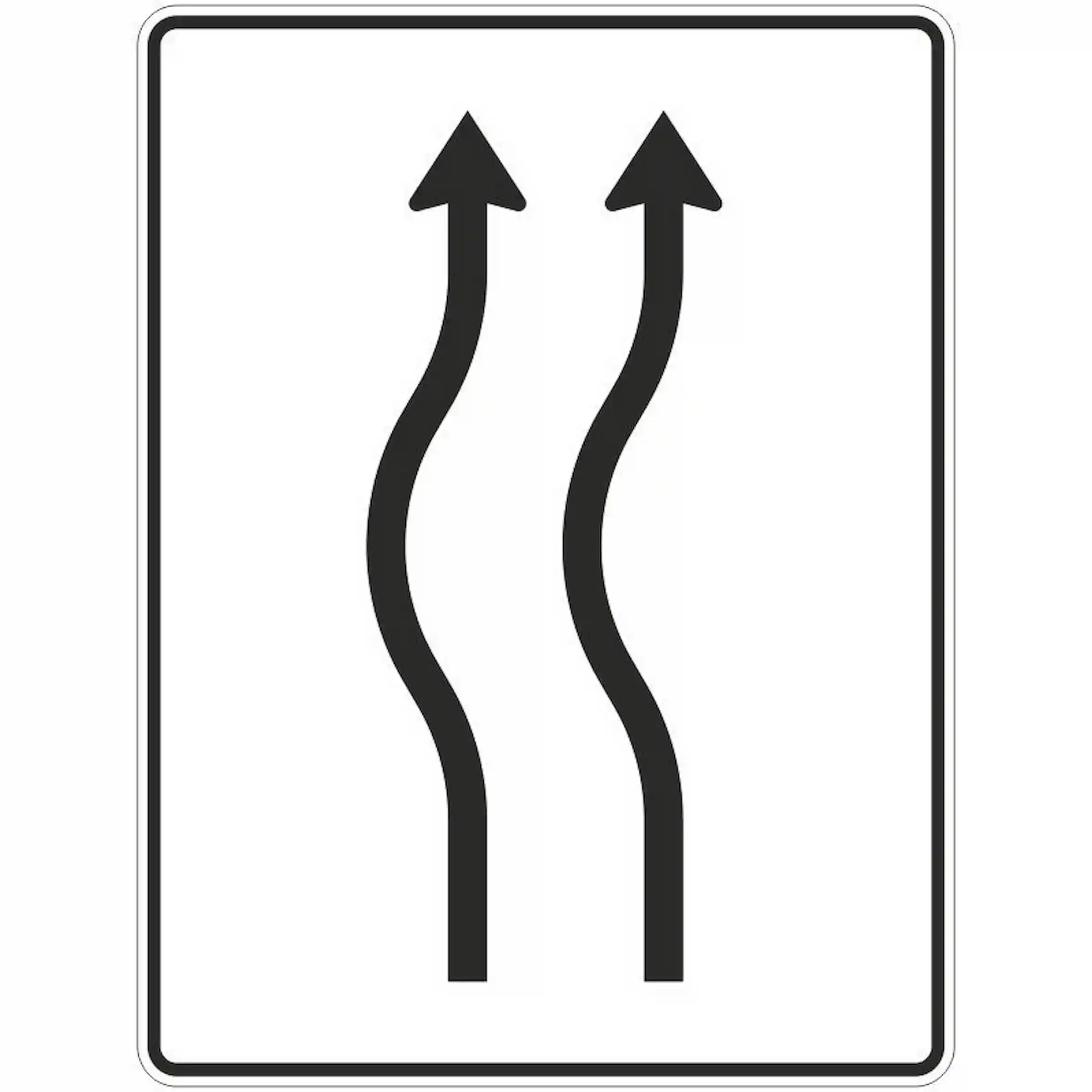 Verkehrszeichen 513-11 „Verschwenkungstafel, kurze Verschwenkung“ - VZ 513-11