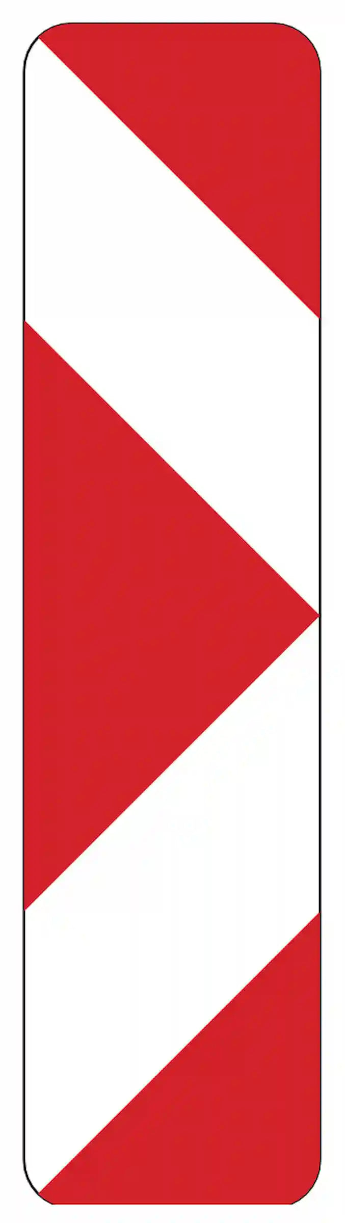 Verkehrszeichen 605-21 „Pfeilbake, Aufstellung links“ - VZ 605-21