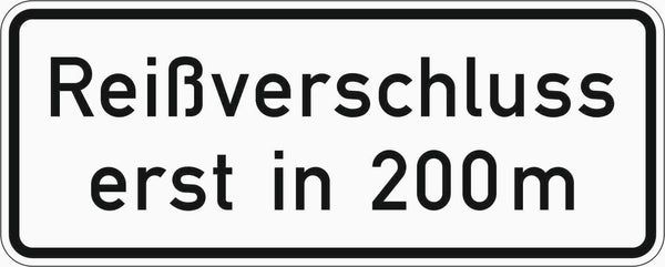 Verkehrszeichen "Reißverschluss erst in "… m"" VZ 1005-30