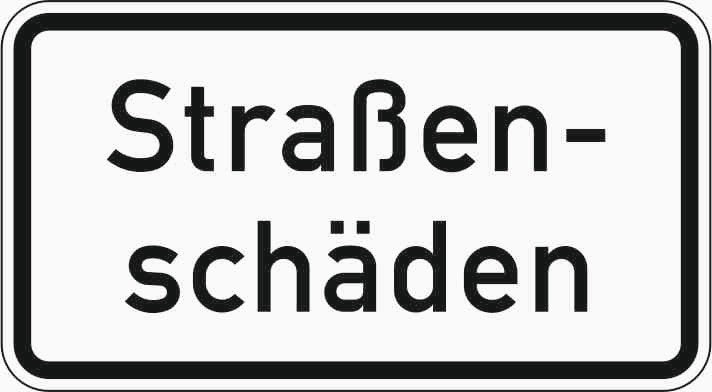 Verkehrszeichen "Straßenschäden" - VZ 1007-34