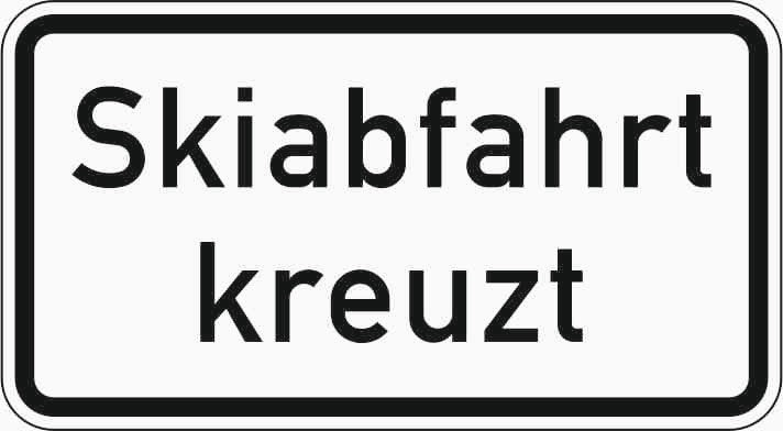 Verkehrszeichen "Skiabfahrt kreuzt" - VZ 1007-55