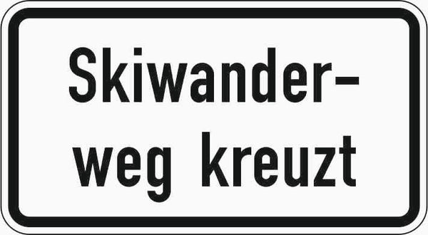 Verkehrszeichen "Skiwanderweg kreuzt" - VZ 1007-56