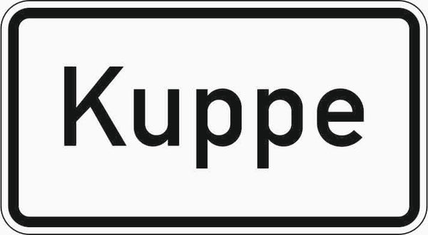 Verkehrszeichen "Kuppe" - VZ 1007-57