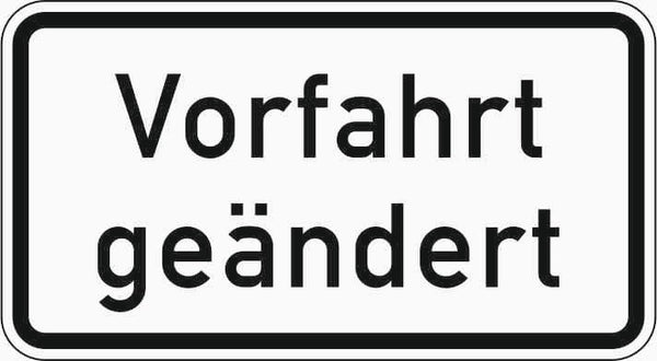 Verkehrszeichen "Vorfahrt geändert" - VZ 1008-30