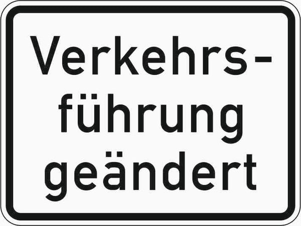 Verkehrszeichen "Verkehrsführung geändert" - VZ 1008-31