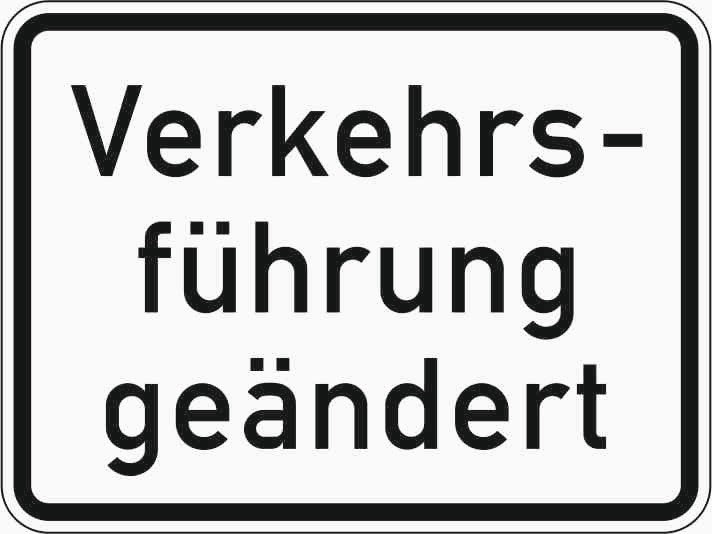 Verkehrszeichen "Verkehrsführung geändert" - VZ 1008-31