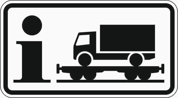 Verkehrszeichen "Information "Rollende Landstraße"" - VZ 1010-14