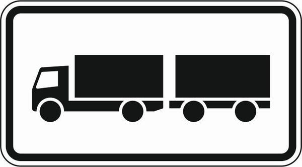 Verkehrszeichen "Lastkraftwagen mit Anhänger" - VZ 1010-60