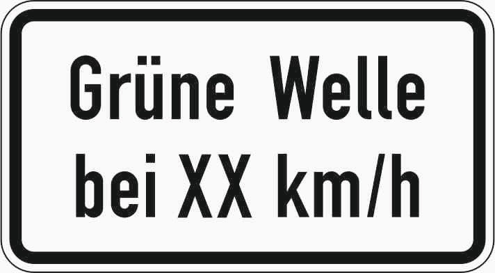 Verkehrszeichen "Grüne Welle bei … km/h" - VZ 1012-34