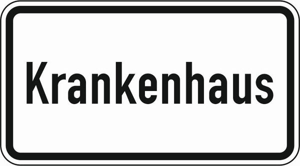 Verkehrszeichen "Krankenhaus" - VZ 1012-53