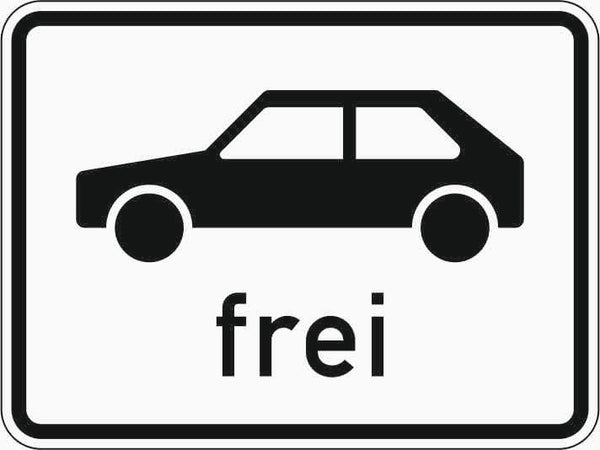 Verkehrszeichen "Personenkraftwagen frei" - VZ 1024-10