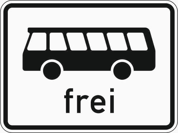 Verkehrszeichen "Kraftomnibus frei" - VZ 1024-14