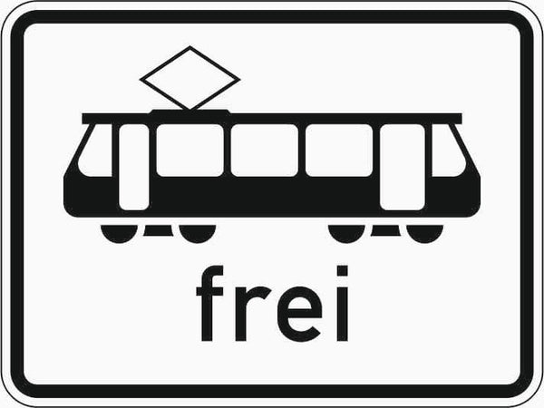 Verkehrszeichen "Straßenbahn frei" - VZ 1024-16