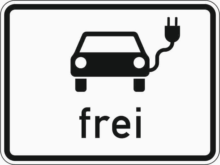 Verkehrszeichen "Elektrisch betriebene Fahrzeuge frei" - VZ 1024-20