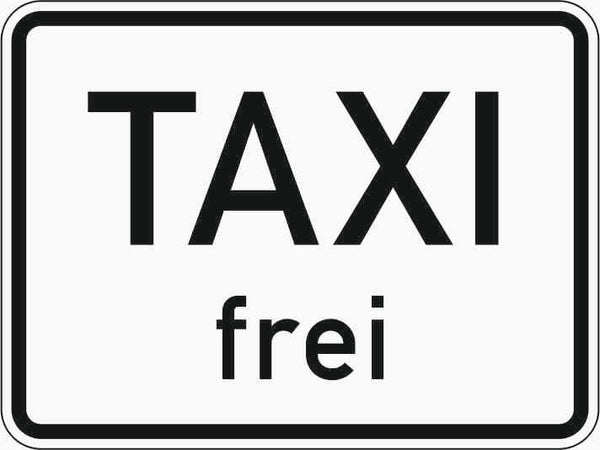 Verkehrszeichen "Taxi frei" - VZ 1026-30