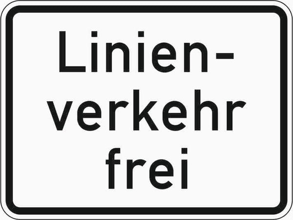 Verkehrszeichen "Linienverkehr frei" - VZ 1026-32