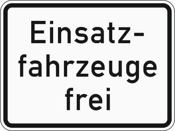 Verkehrszeichen "Einsatzfahrzeuge frei" - VZ 1026-33