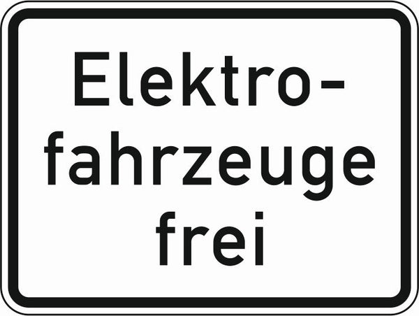 Verkehrszeichen "Elektrofahrzeuge frei" - VZ 1026-61