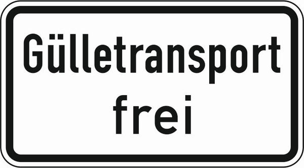 Verkehrszeichen "Gülletransport frei" - VZ 1026-62