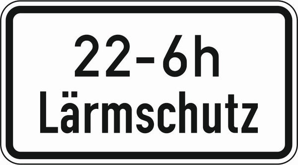 Verkehrszeichen "Lärmschutz (mit Zeitangabe)" - VZ 1040-35