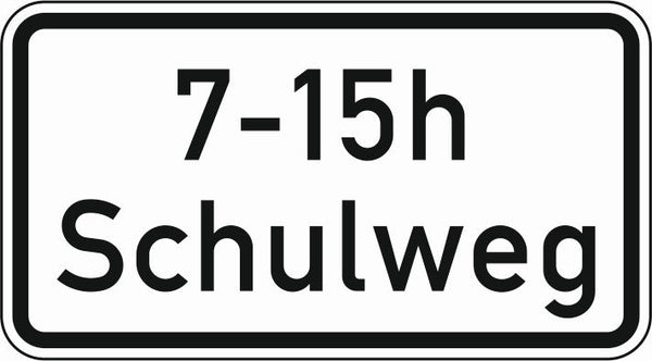 Verkehrszeichen "Schulweg i. V. m. Zeitlicher Begrenzung" - VZ 1040-36