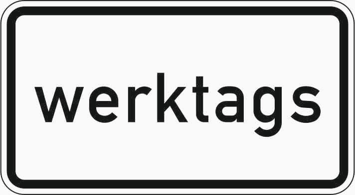Verkehrszeichen "Zeitliche Beschränkung" - VZ 1042-30