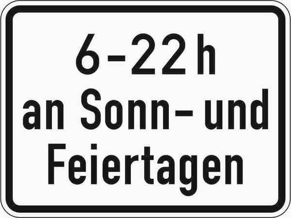 Verkehrszeichen "Zeitliche Beschränkung" - VZ 1042-35