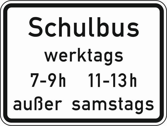 Verkehrszeichen "Schulbus (tageszeitliche Benutzung)" - VZ 1042-36