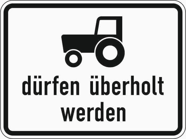 Verkehrszeichen "Kraftfahrzeuge und Züge bis 25 km/h dürfen überholt werden" - VZ 1049-11