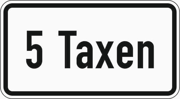 Verkehrszeichen "… Taxen" - VZ 1050-31