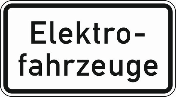 Verkehrszeichen "Elektrofahrzeuge" - VZ 1050-33