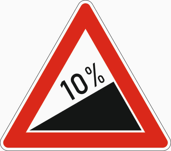 Verkehrszeichen "Steigung … %" - VZ 110