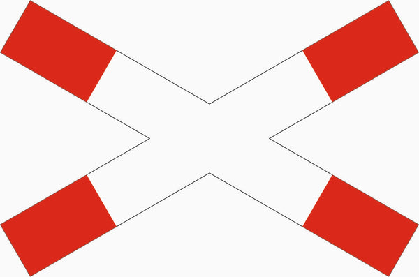 Verkehrszeichen "Andreaskreuz liegend" - VZ 201-52