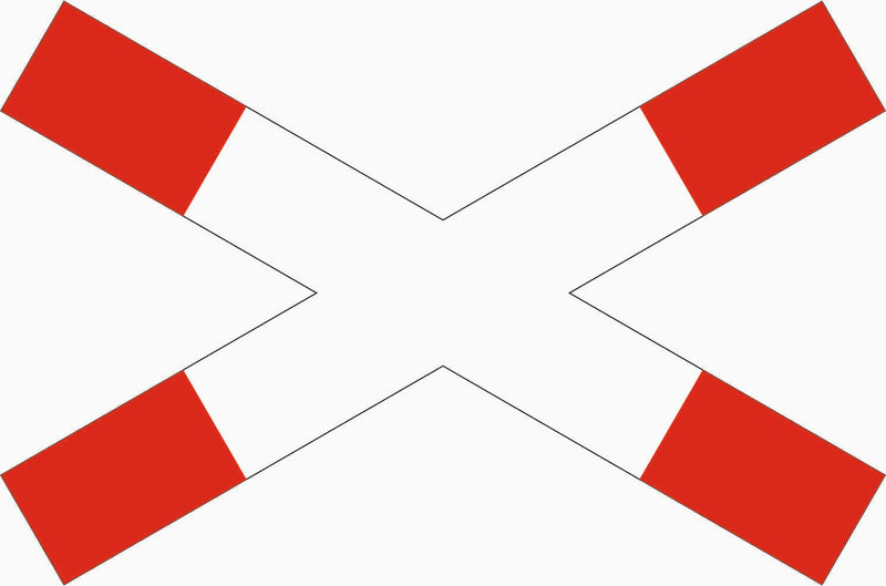 Verkehrszeichen "Andreaskreuz liegend" - VZ 201-52