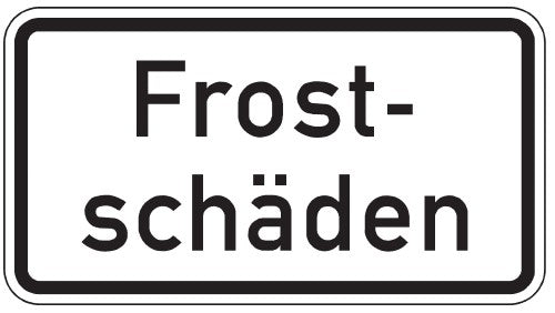 Verkehrszeichen "Frostschäde" - VZ 2011