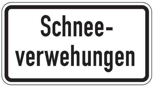 Verkehrszeichen "Schneeverwehungen" - VZ 2012