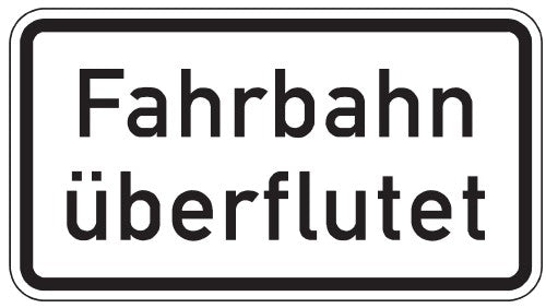 Verkehrszeichen "Fahrbahn überflutet" - VZ 2014